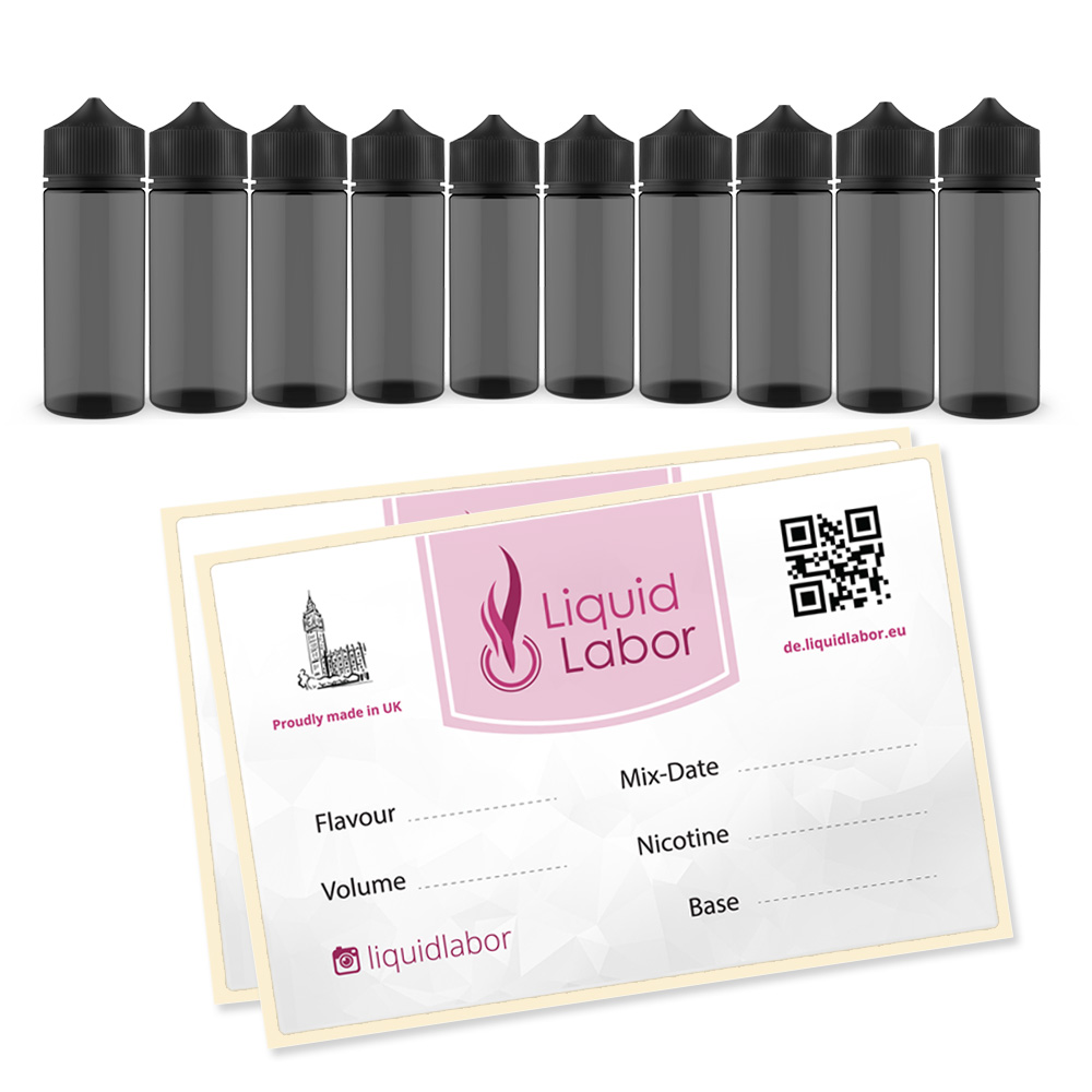 Chubby Gorilla V3. 10 x 120 ml inkl. 10 Etiketten - Liquid Flasche für e-liquid